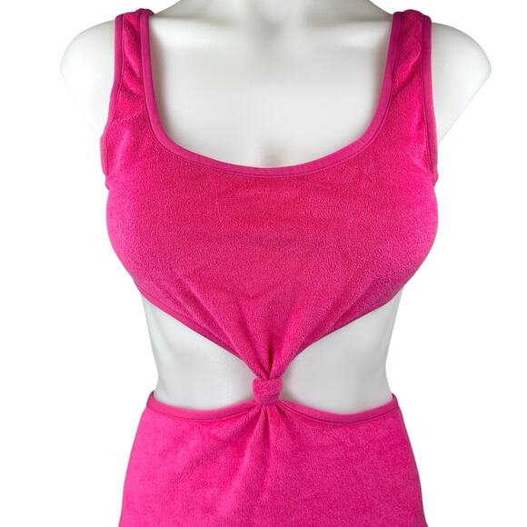 Solid & Striped Bailey Pink Jersey Sleeveless Cutout Mini A-Line Tank Dress M - Picture 3 of 5